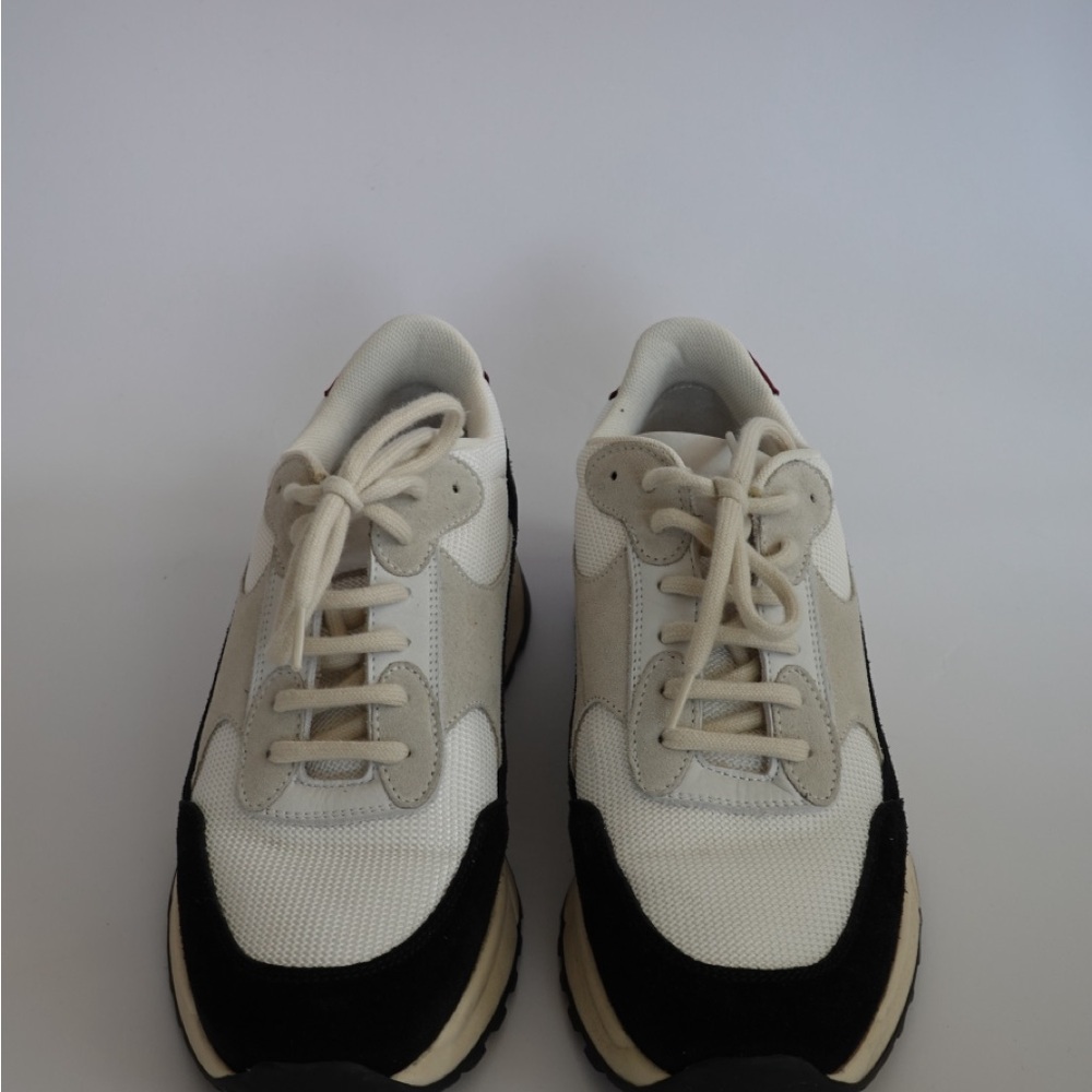 New Common Projects Cream and Black Sneakers